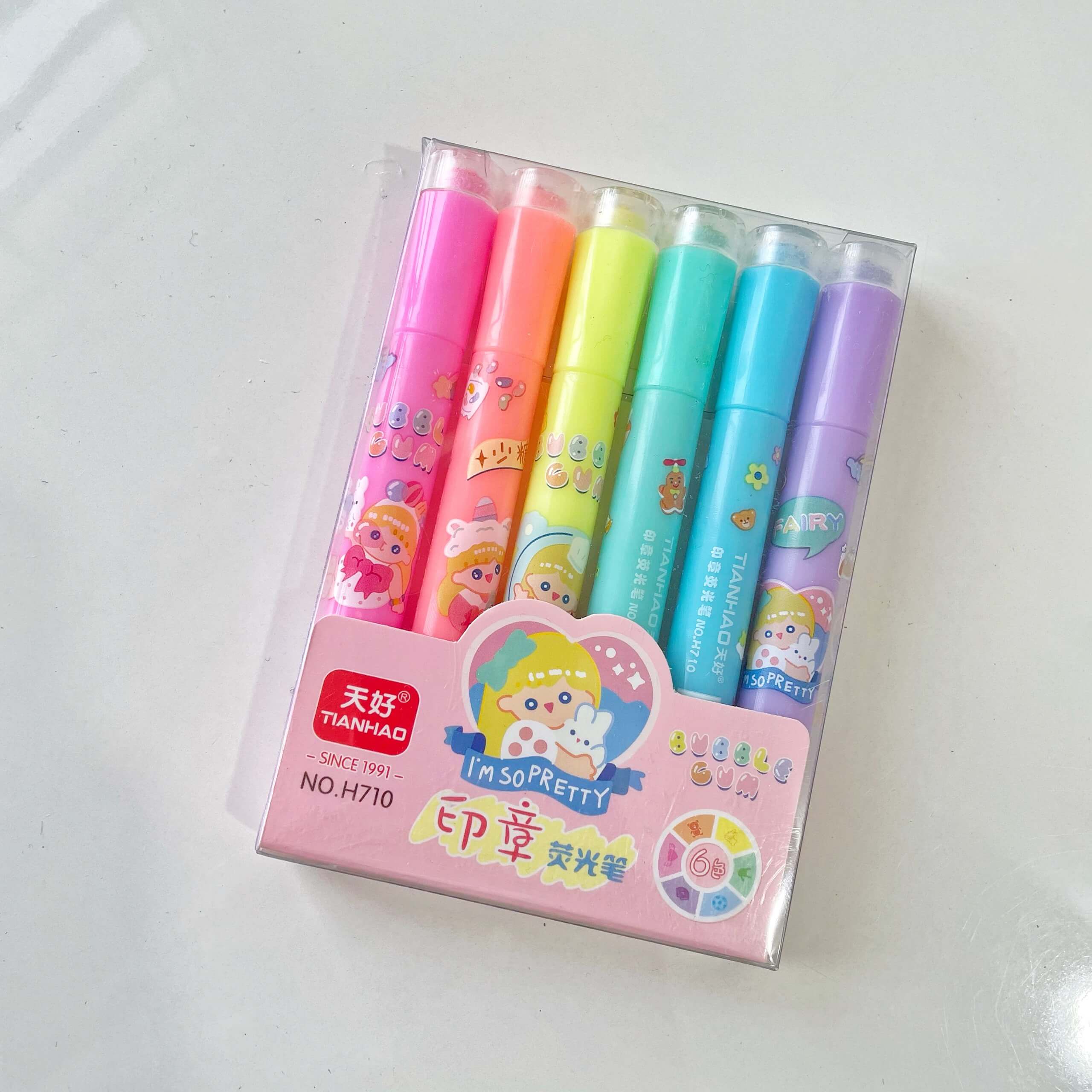 Cute Cartoon Highlighter with Stamp Art Her Dream Store