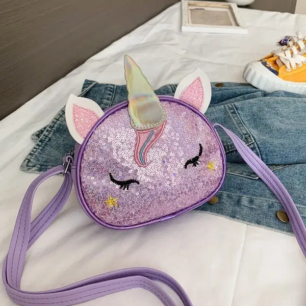 Kids Glitter Unicorn Sling Bag