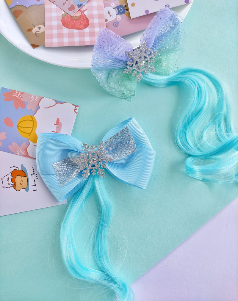 Frozen hair Wig Sky Blue