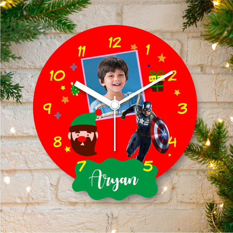 Christmas special personalised wall clock