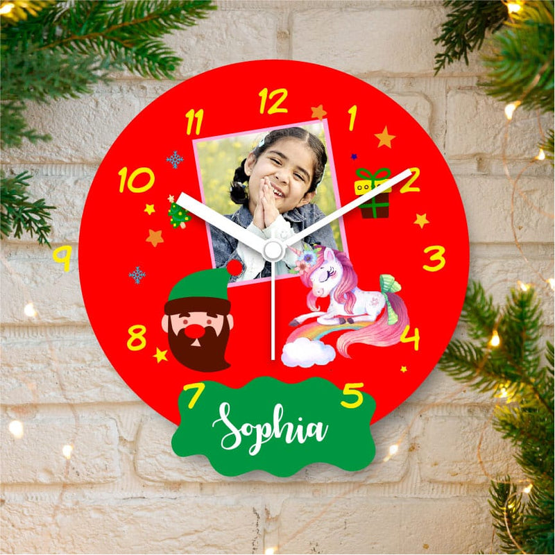 Christmas special personalised wall clock