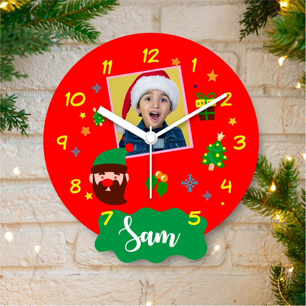 Christmas special personalised wall clock