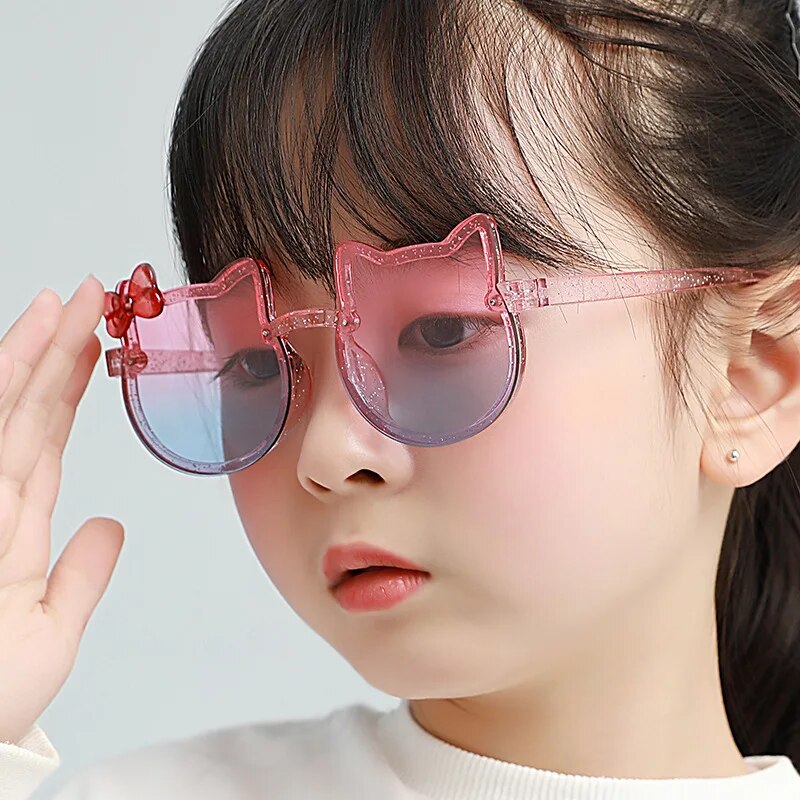 Cute Cat Sunglasses – Full Peach