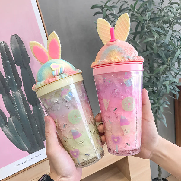 Frosted Ice cream Sipper Bottle