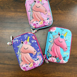 Floral Unicorn Hard Pouch Case