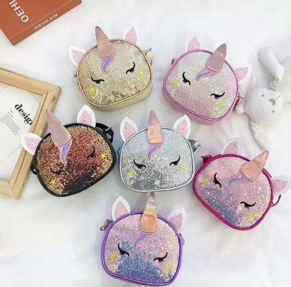 Kids Glitter Unicorn Sling Bag