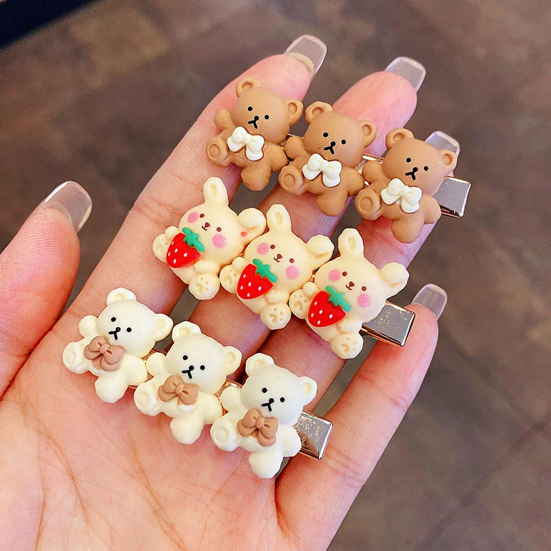Korean Cute Bear Hair Clips