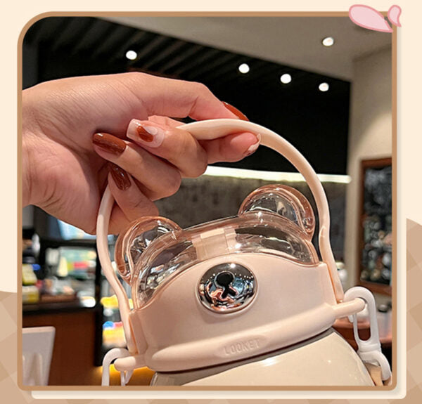 Kawaii Bear Stainless Steel Sipper Bottle