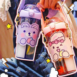 Kawaii Animal Dual Sipper Bottle