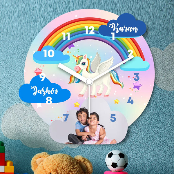 Kids Personalised Wall Clock