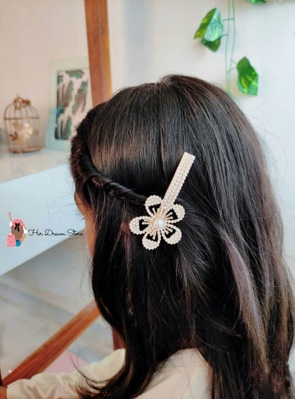 Pearl Stone Hair Clip