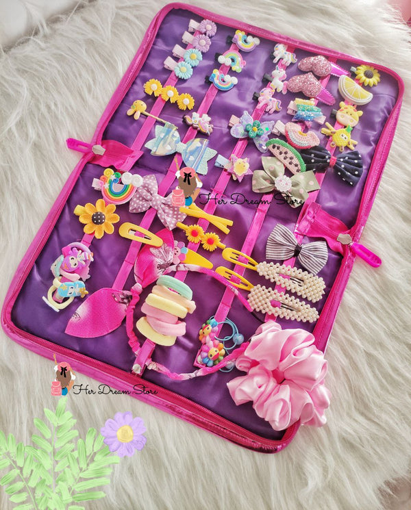Unicorn Hair Accessories Organizer – with Clips