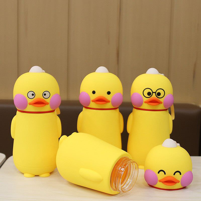 Kawaii Duck Children Glass Cup /Bottle