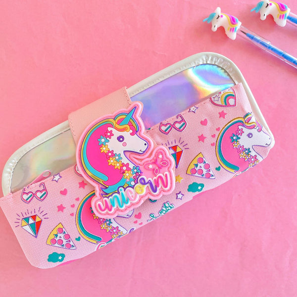 Unicorn Holographic Large Capacity Pouch