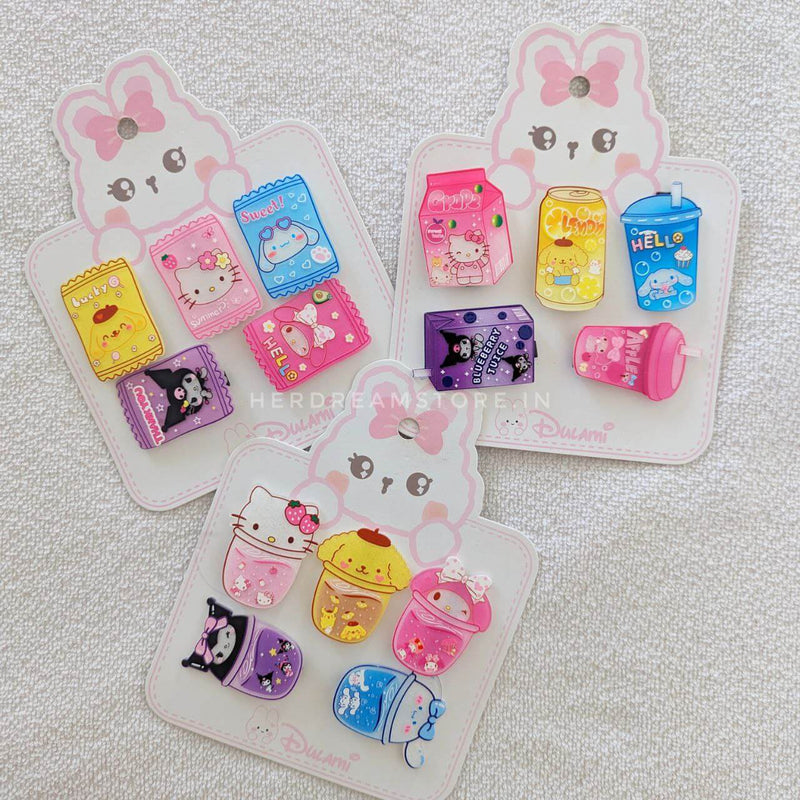 Sanrio Hair Clips – Set of 5