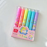 Cute Cartoon Highlighter with Stamp Art