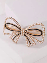 Pearl Bow Hair Clip