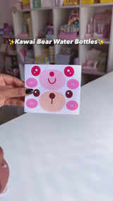 2in1 Teddy Bear Bottle - with bear face stickers
